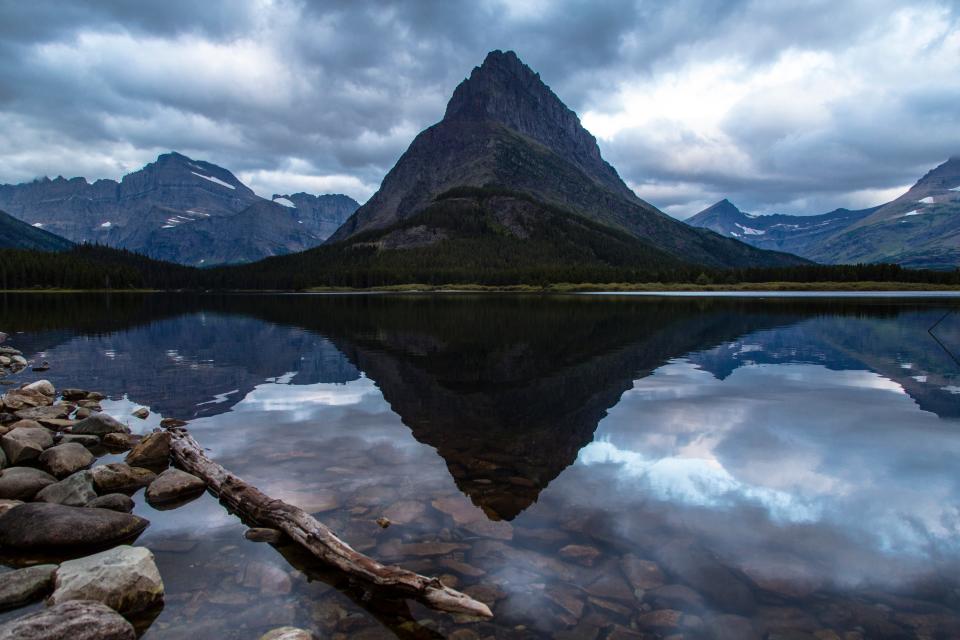 Predawn at Swiftcurrent Lake in Glacier National Park.