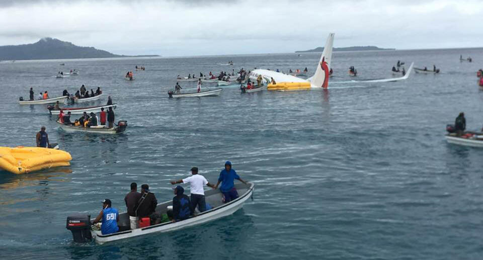 Papua New Guinea authorities confirmed that the Air Niugini flight PX073 ended up in the ocean while trying to land at about 9.30am (local time) in Chuuk.