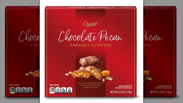 Chocolate caramel pecan clusters