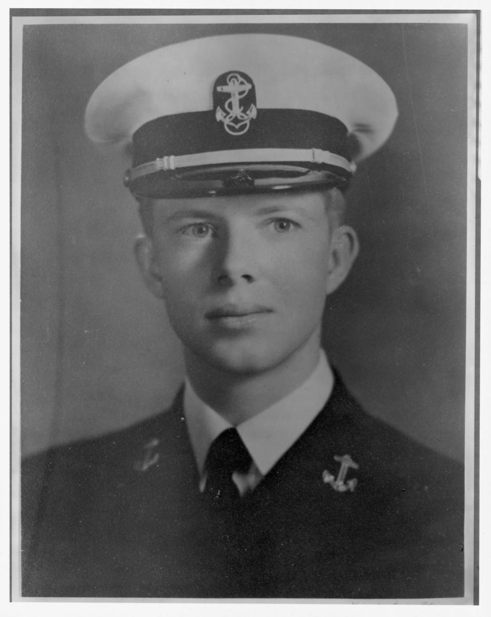 Jimmy Carter in his US Navy uniform