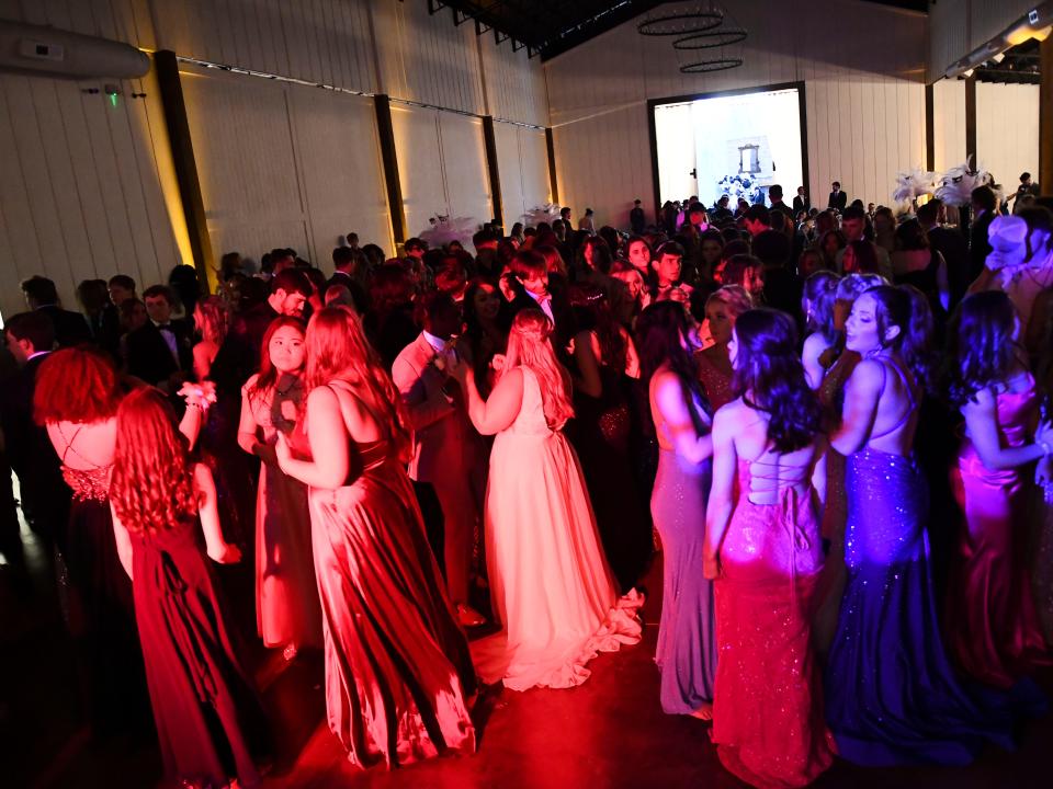 A scene from the 2022 Clinton High School prom at The Barn at Maple Creek.