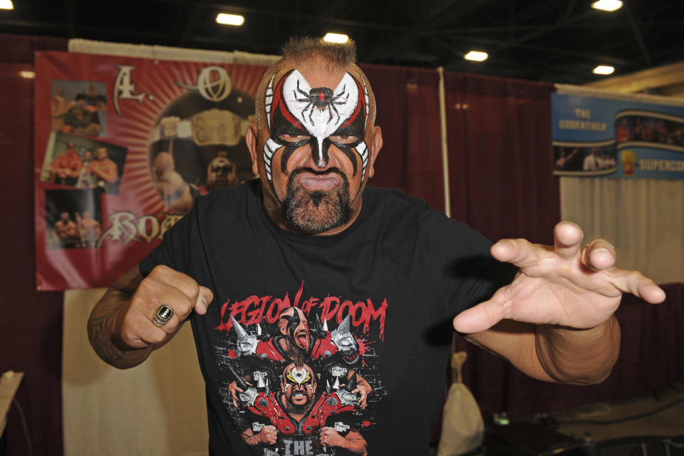 Joseph Laurinaitis aka 'Animal' of The Road Warriors Has Passed Away At 60. MIAMI BEACH, FL - JULY 02: Road Warrior Animal attends Florida Supercon at The Miami Beach Convention Center on July 2, 2016 in Miami Beach, Florida. Credit MPI04/MediaPunch /IPX