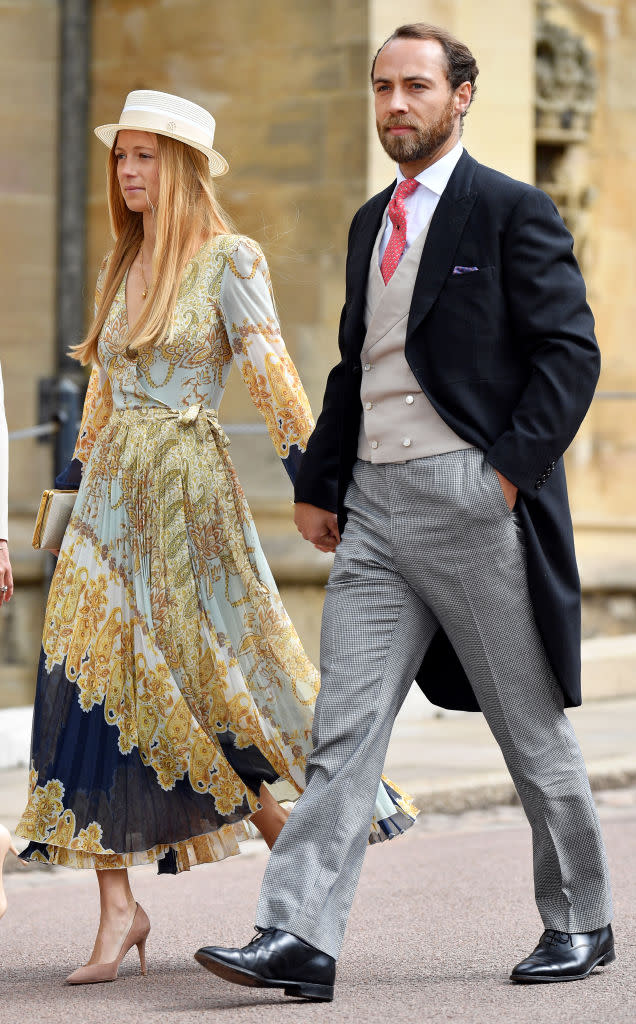 Alizee Thevenet and James Middleton attend the wedding of Lady Gabriella Windsor and Thomas Kingston in May 2019. (Photo by Pool/Max Mumby/Getty Images)