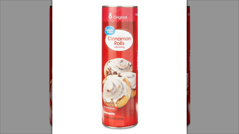 Great Value canned cinnamon rolls