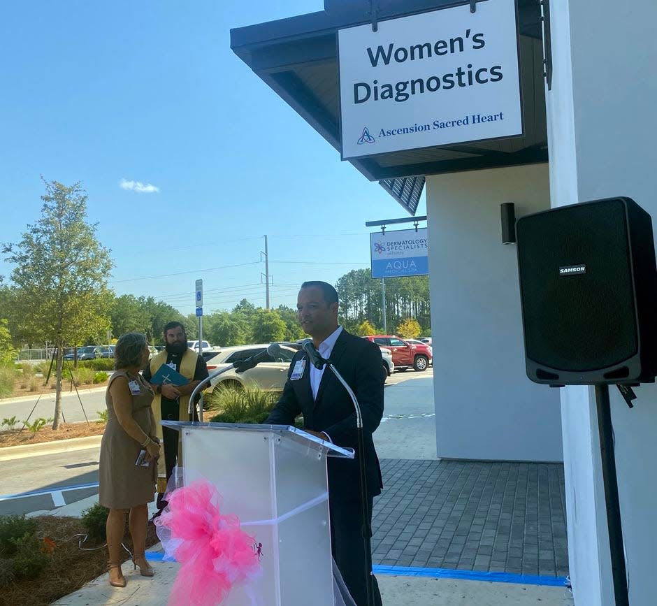 Guest speakers were part of Ascension Sacred Heart's grand opening in June for its third Women's Diagnostic Center in Watersound.