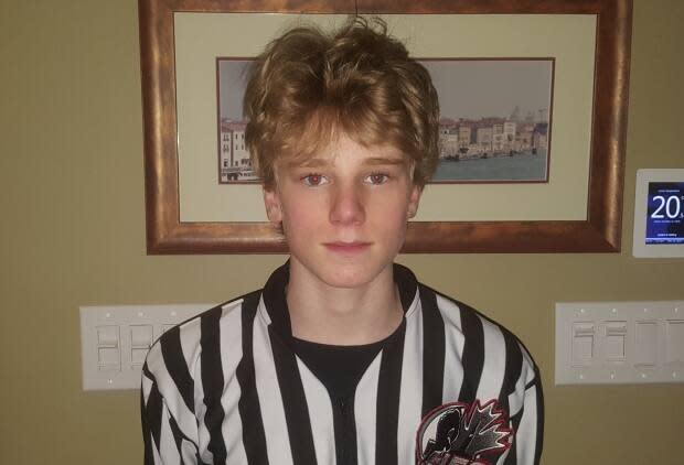 Logan Graham, 15, has been a referee with Hockey Eastern Ontario for a year.