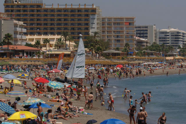 Costa del Sol beach near Torremolinos....