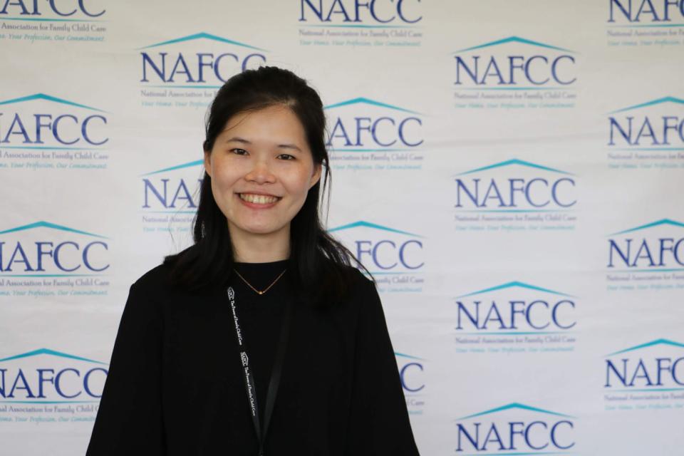 「當時去芝加哥出席美國家庭托兒者協會（NAFCC）的研討會，認識更多業界人士。」