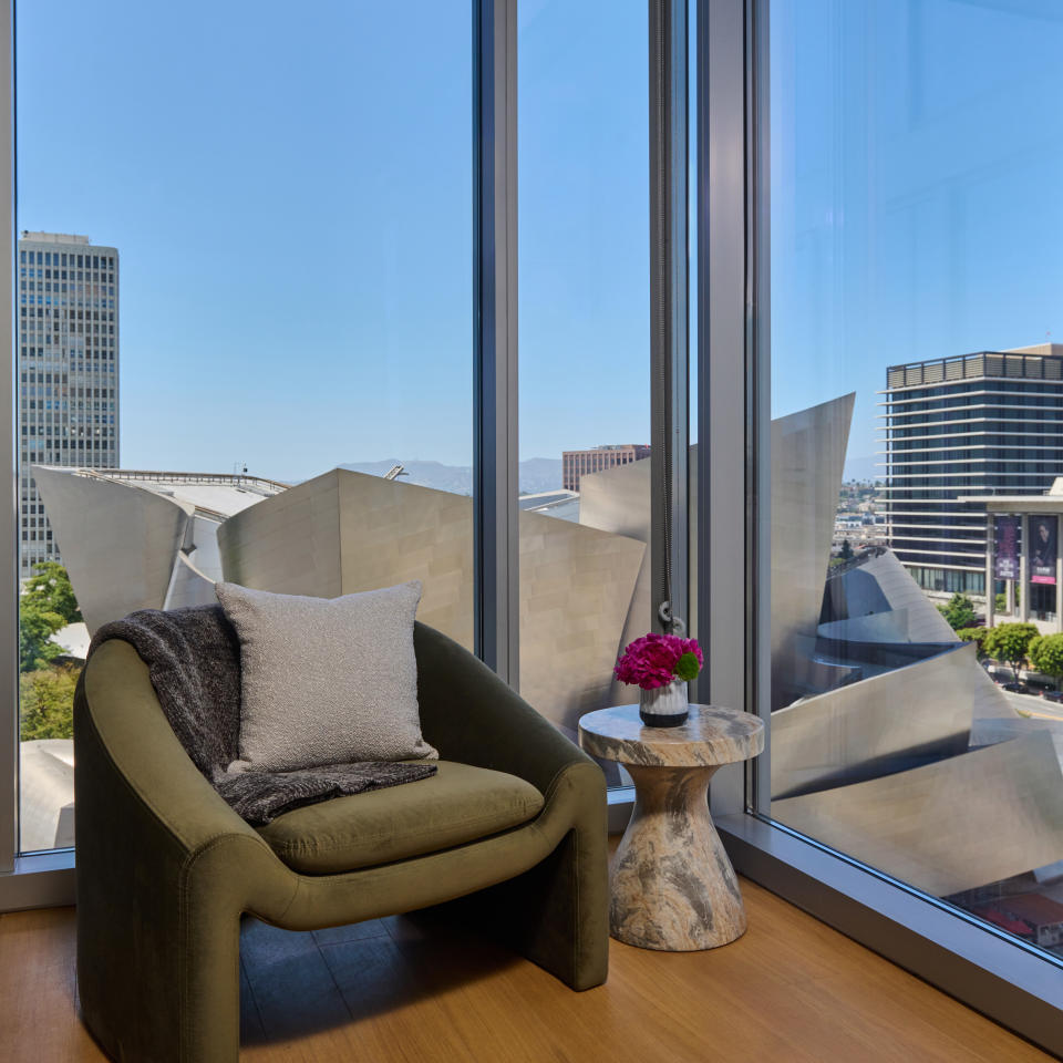 Walt Disney Concert Hall as seen from an apartment at The Grand by Gehry - Credit: Peter Christiansen Valli for The Grand by Gehry