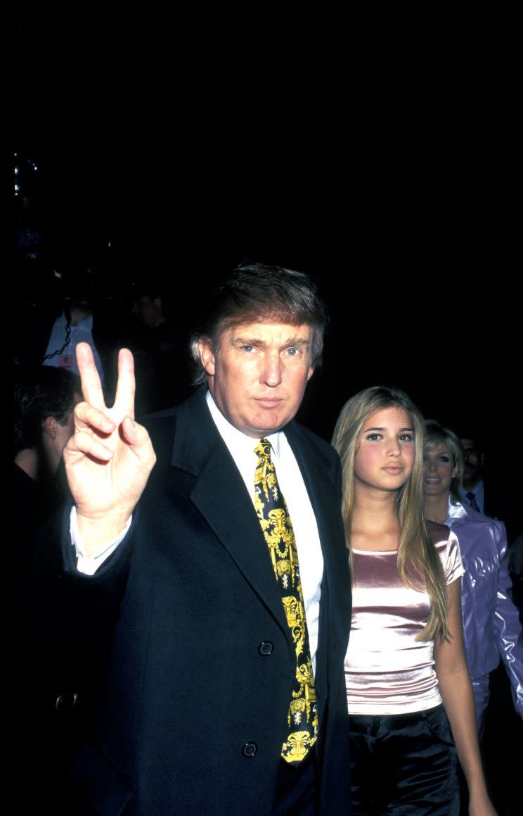 Donald Trump and Ivanka Trump in 1995. (Photo by Ron Galella/WireImage)