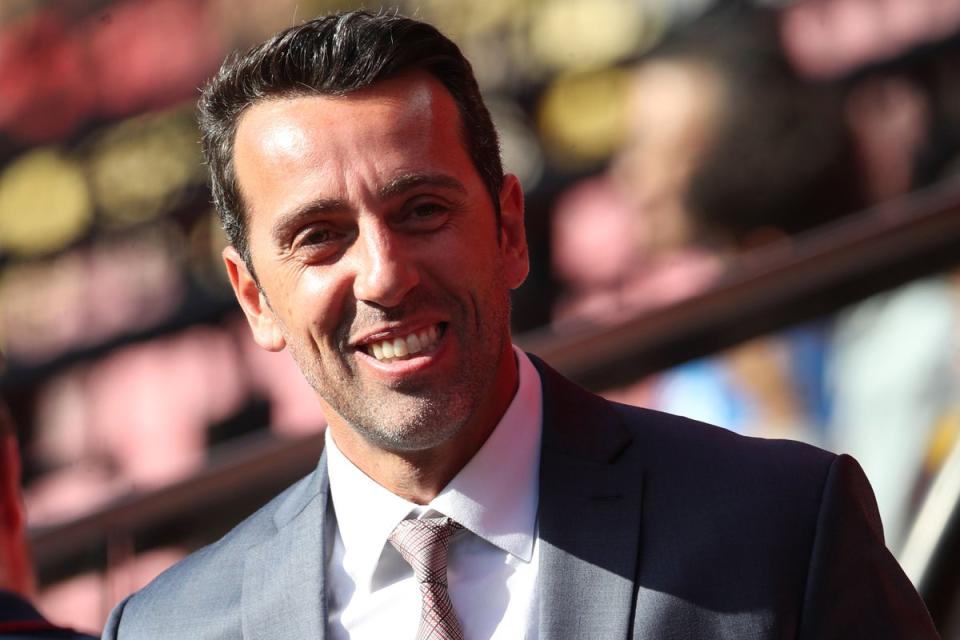 Former Arsenal midfielder Edu has played a key role in the club’s success in his role as technical director (nick Potts/PA) (PA Archive)