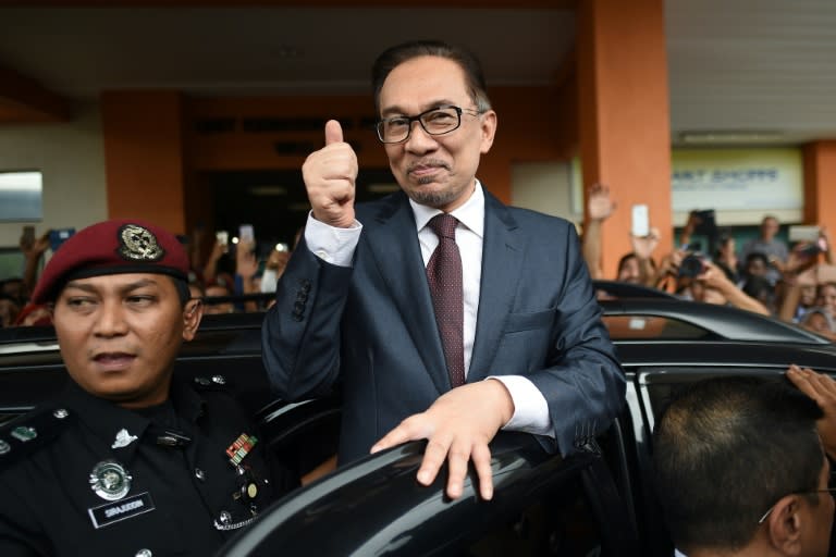 Anwar was jailed on a sodomy conviction that his supporters say was cooked up to destroy his political career