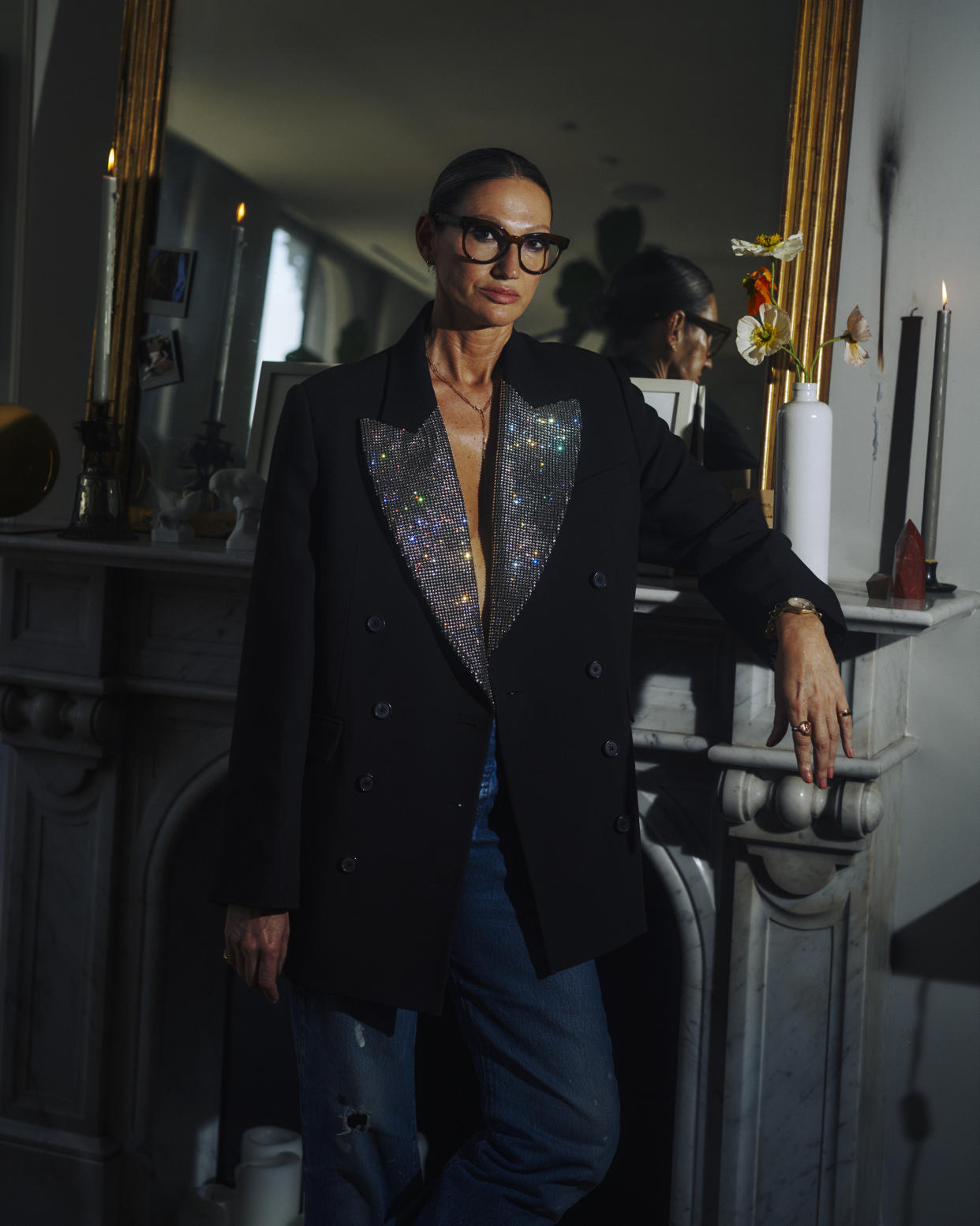 Jenna Lyons, icono del estilo de la década de 2010 como exdirectora de J. Crew, en su casa del barrio neoyorquino del Soho el 30 de mayo de 2023. (Yael Malka/The New York Times).