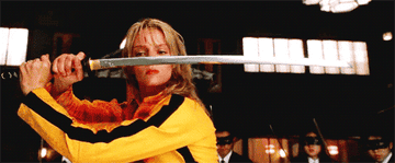 GIF of the Bride in "Kill Bill: Vol. 1"