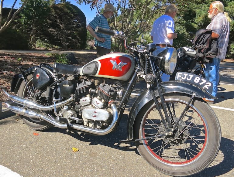 Mork also brought his 1939 Matchless X model, a 1000cc V-twin, which he acquired at the Mecum Auction in Las Vegas two years ago. After resolving issues with timing, refreshing the cylinders and a three-angle valve job, he found it roadworthy. "I think it's reliable," he said.