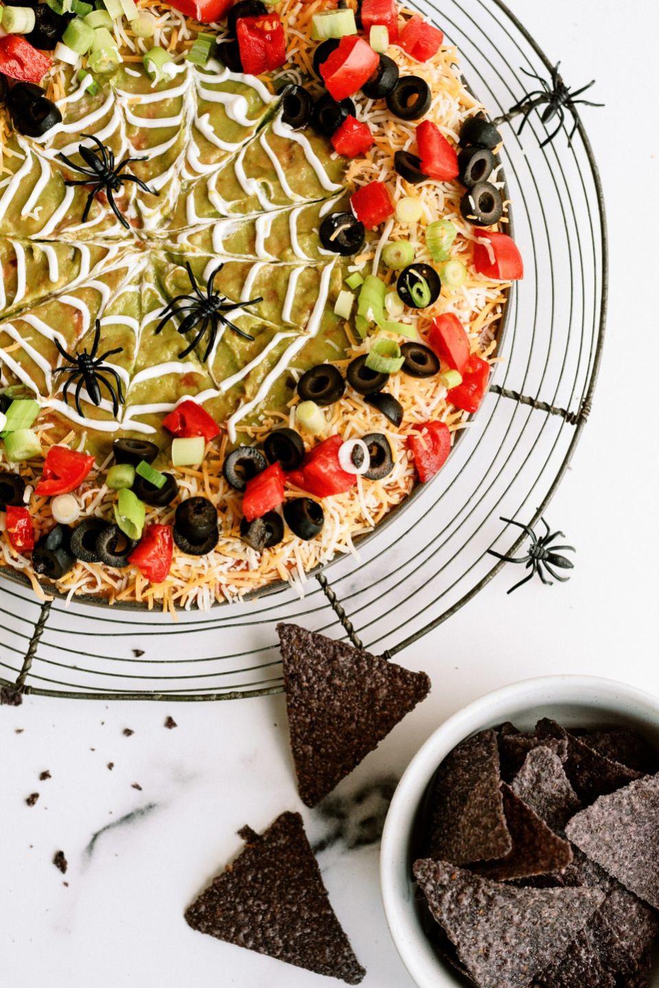 Spooky Halloween 7 Layer Dip