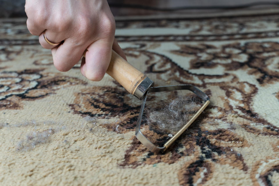 Um den Teppich richtig sauber zu kriegen, braucht es einen speziellen Fusselentferner (Bild: Getty Images)