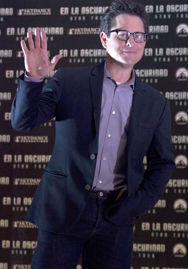 J.J. Abrams looked smart at the Star Trek Into Darkness Mexico press conference.