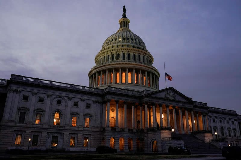 FILE PHOTO: The U.S. Capitol stands as Democratic lawmakers draw up an article of impeachment in Washington