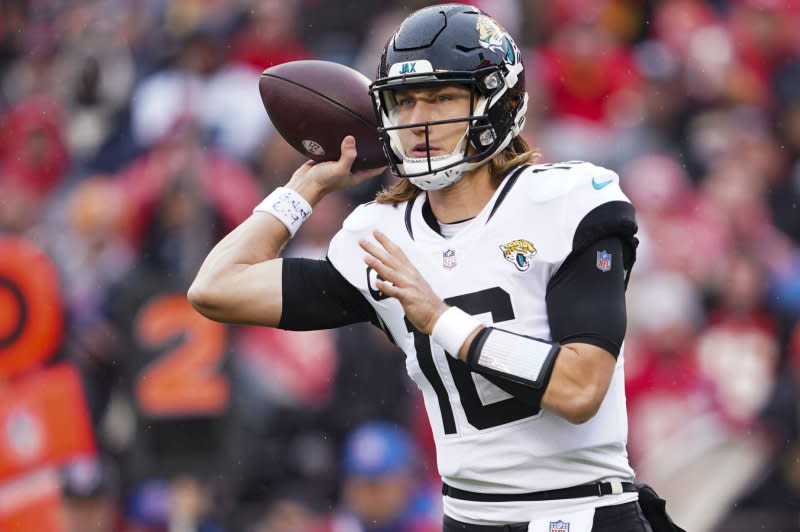 Jacksonville Jaguars quarterback Trevor Lawrence is the No. 2 option in my Week 1 rankings. File Photo by Kyle Rivas/UPI