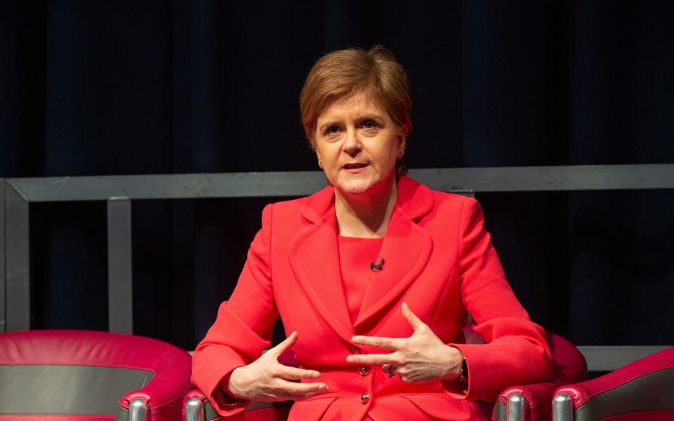 Nicola Sturgeon speaking at the Scottish Council for Development and Industry's Annual Forum - GilesG Photography/SCDI/PA Wire