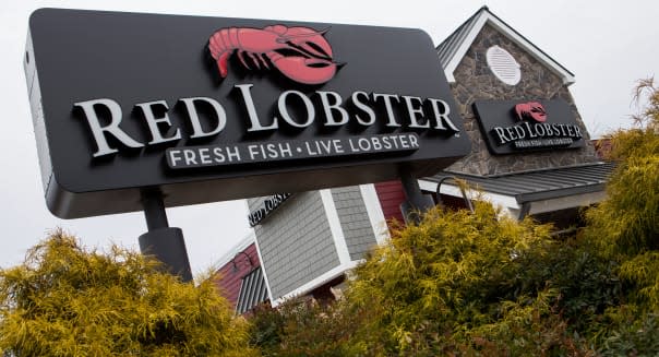 A Red Lobster seafood casual dining chain restaurant.
