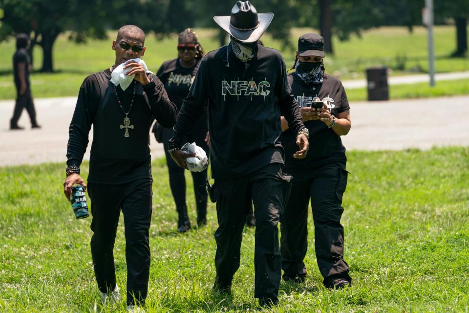 Grandmaster Jay prepare for a "Feed the People" event in Louisville on July 24, 2021.