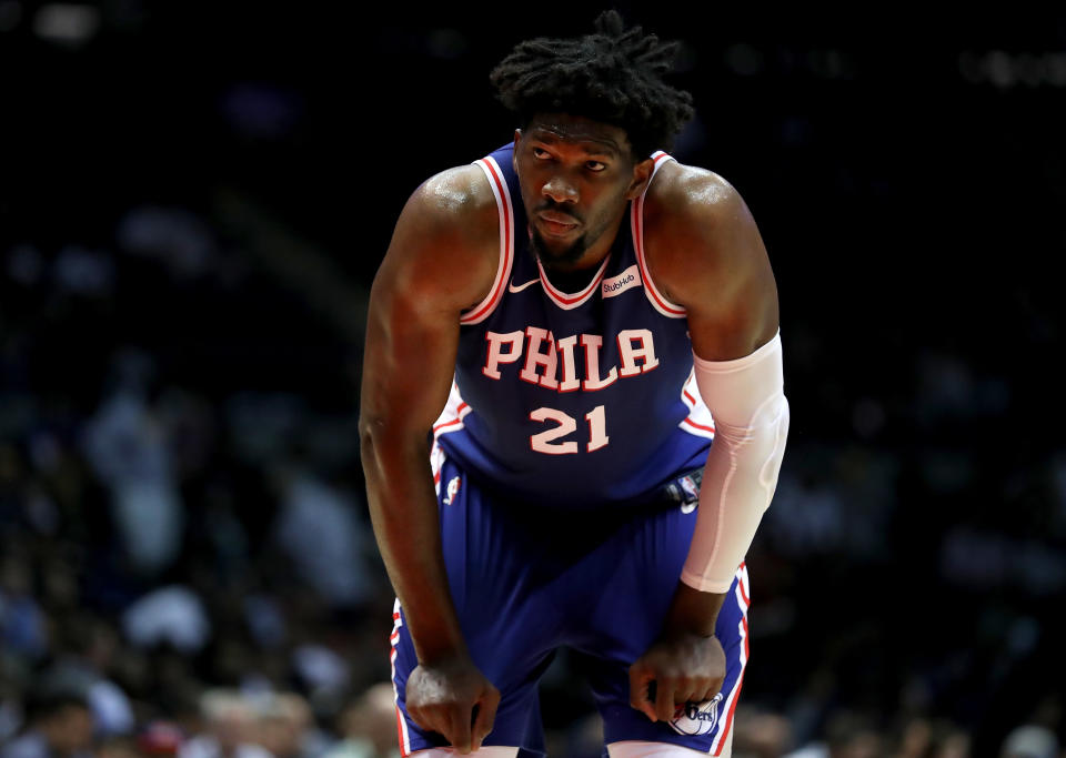 Joel Embiid is back, and he is beautiful. (Getty)