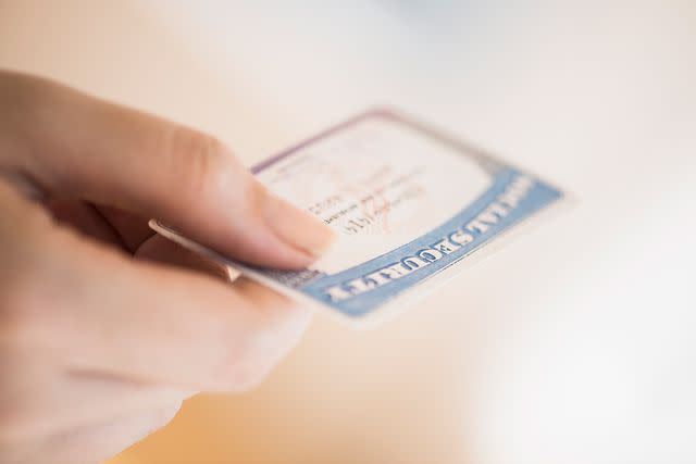 <p>Getty</p> A social security card (stock image)