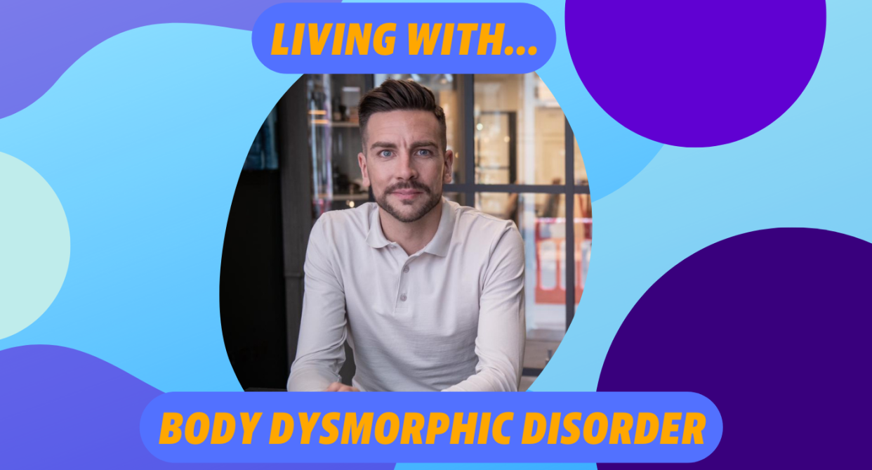 Danny Gray had symptoms of body dysmorphia for 18 years before seeking a diagnosis. (Supplied/Yahoo Life UK)
