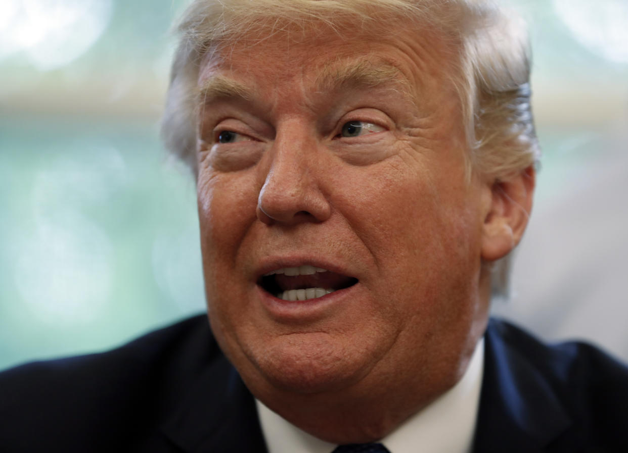 President Trump in Washington on Oct. 6, 2017. (AP Photo/Carolyn Kaster)