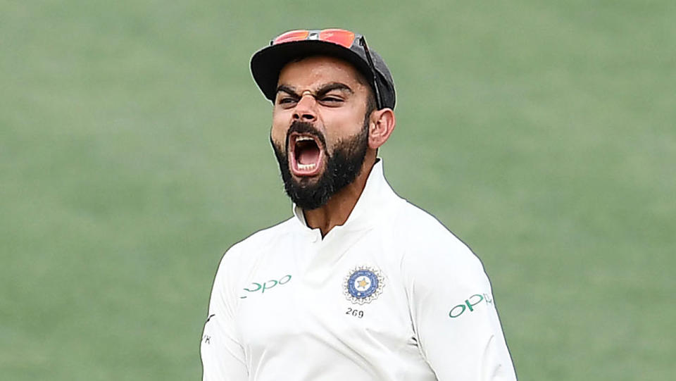 Virat Kohli has seemingly surprised Australia with his fiery send-offs. Pic: Getty