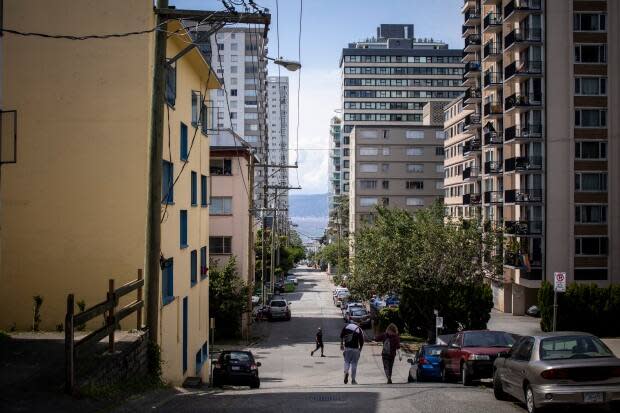 Apartments in the West End of Vancouver’s Davie Village are pictured in Vancouver, B.C. on Wednesday, July 17, 2019. (Ben Nelms/CBC - image credit)