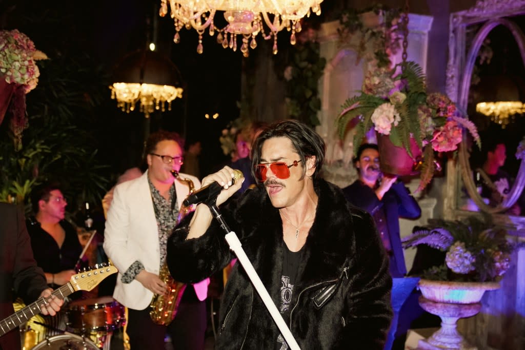 WEST HOLLYWOOD, CALIFORNIA - MARCH 01: Tom Sandoval and Band performs at Tom Sandoval Single Release Party and Screening at Tom Tom on March 01, 2023 in West Hollywood, California. (Photo by Andrew J Cunningham/Getty Images)