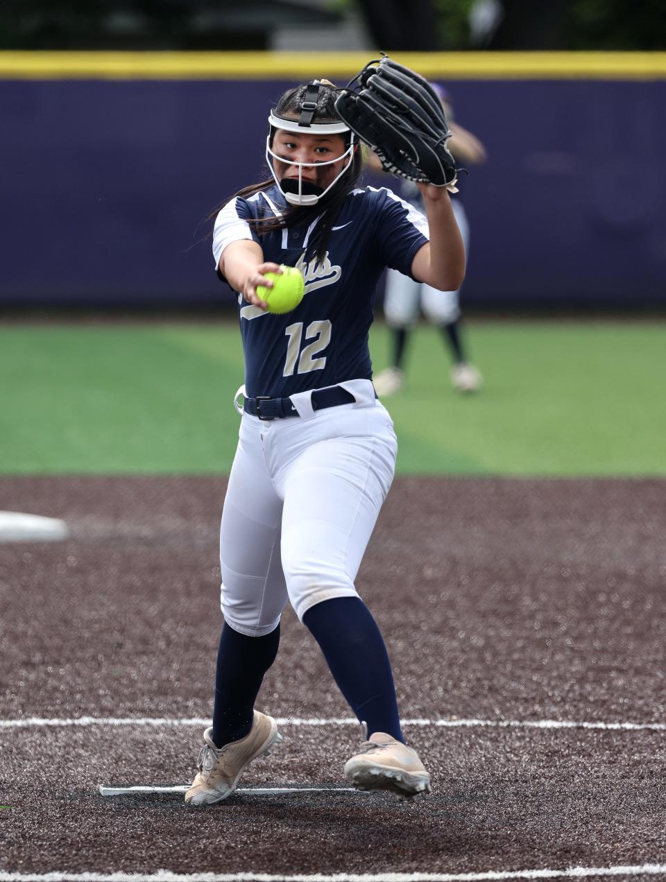 Sutherland pitcher Madeline Ward against Mendon in the Class A2 final. 