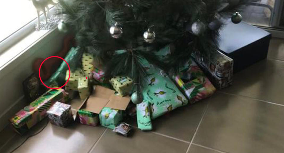 Christmas tree with presents underneath