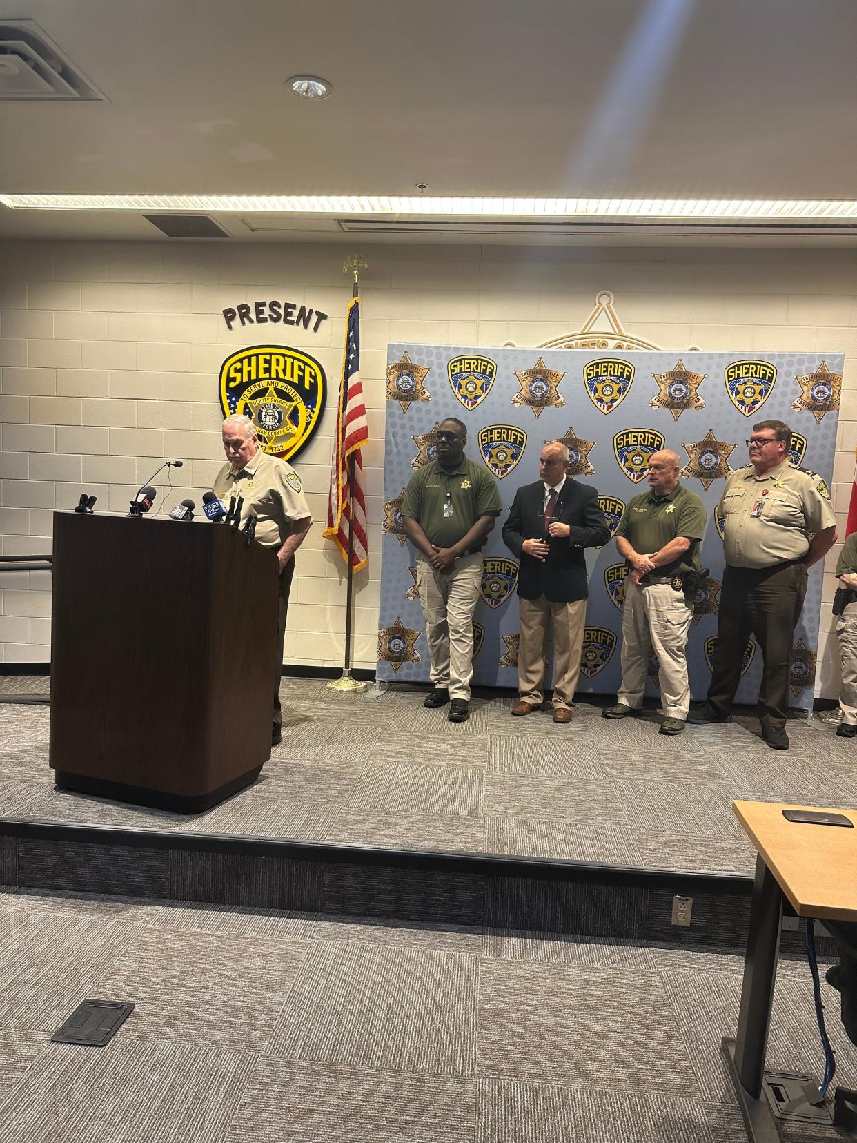 Chatham County Sheriff John Wilcher held a press conference on Tuesday afternoon to discuss the recent deaths at the Chatham County Jail.