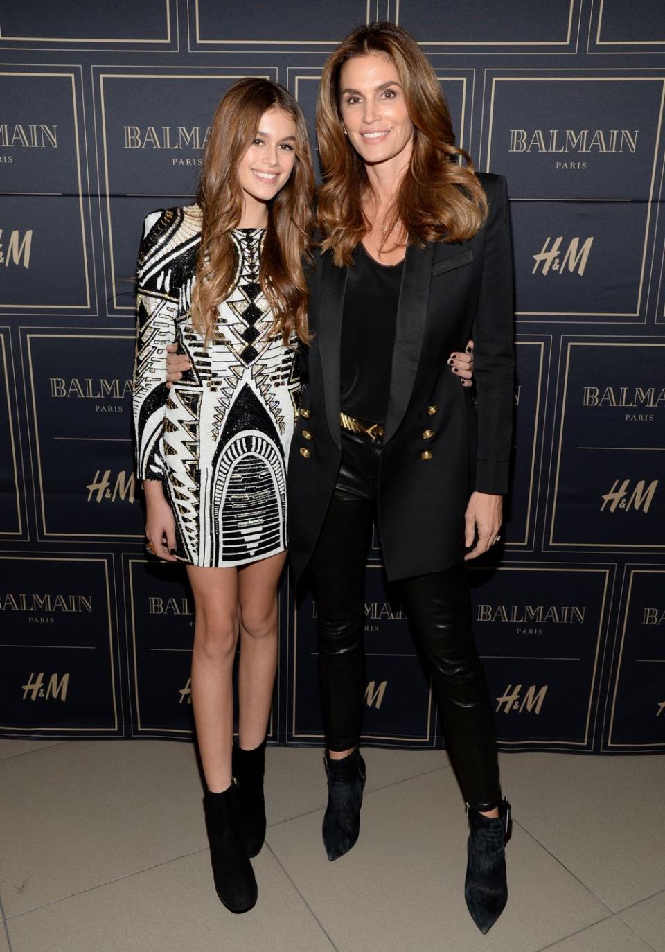 <p>Like mother, like daughter. The Crawford women wore Balmain to the Balmain x H&M Los Angeles VIP Pre-Launch. </p>