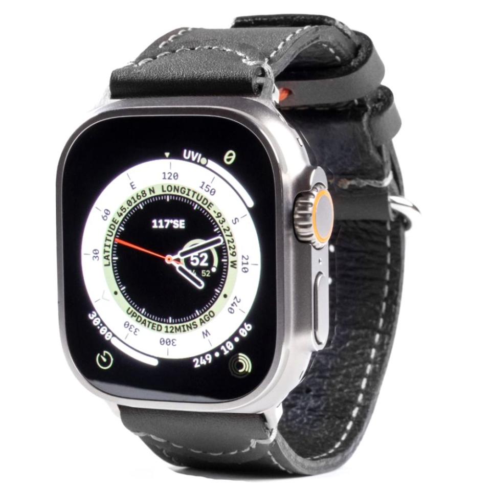 <p><a href="https://go.redirectingat.com?id=74968X1596630&url=https%3A%2F%2Fwww.padandquill.com%2Fultra-leather-strap-apple-watch-1.html&sref=https%3A%2F%2Fwww.bestproducts.com%2Ftech%2Fgadgets%2Fg43942551%2Fbest-apple-watch-ultra-bands%2F" rel="nofollow noopener" target="_blank" data-ylk="slk:Shop Now;elm:context_link;itc:0;sec:content-canvas" class="link ">Shop Now</a></p><p>Leather Strap For Apple Watch Ultra</p><p>padandquill.com</p><p>$39.98</p>