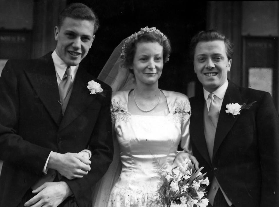 Sir David Attenborough with wife Jane and brother Richard