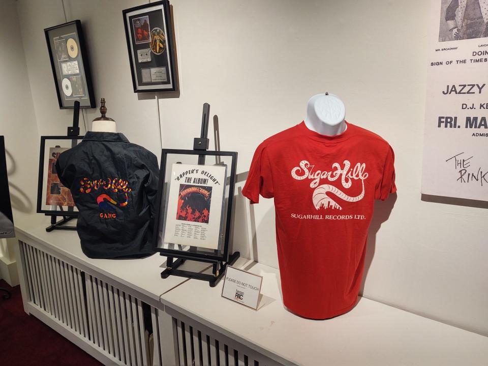 Sugar Hill memorabilia, on display at bergenPAC. In those first, flush days of the '80s, Bergen County was teeming with rap royalty. You might see Grandmaster Flash walking up the street in Englewood, or Melle Mel cruising down the road in Teaneck.