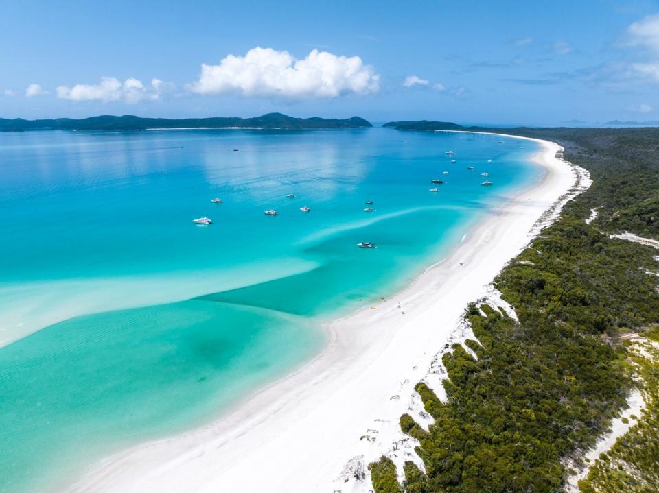 One of the world’s best, Whitehaven’s silica shore is lapped by the teal Coral Sea (Getty Images/iStockphoto)