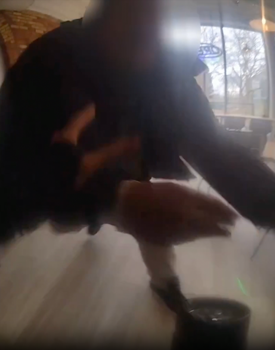 Body camera footage released by the Battle Creek Police Department Friday shows Dario Agudelo, 29, of San Antonio, Texas, charging at a Battle Creek police officer and reaching for her firearm during an altercation inside of Café Rica Thursday afternoon. Agudelo gained access to the firearm, shooting the officer in the leg before being shot and killed by another responding officer.