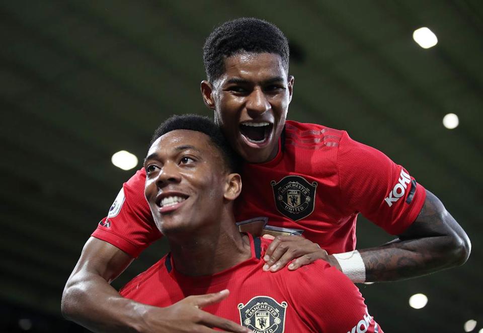 Marcus RASHFORD 跟 Anthony MARTIAL 的默契已經慢慢建立起來 （圖片來源︰達志影像）