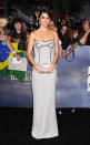 Twilight LA premiere: Nikki Reed went for a rather understated soft blue strapless gown. Copyright [PA]