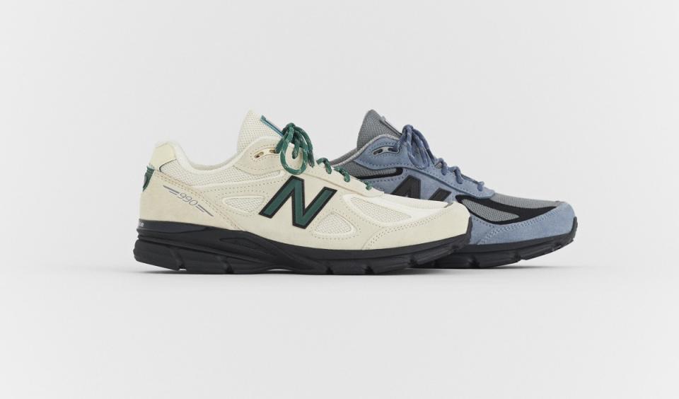 <p>New Balance</p><p>The second drop will take place in late March and will feature the New Balance 990v4 in two colorways- 'macadamia nut' and 'arctic grey.' Both styles have contrasting black soles with two-tone hiking laces. </p>