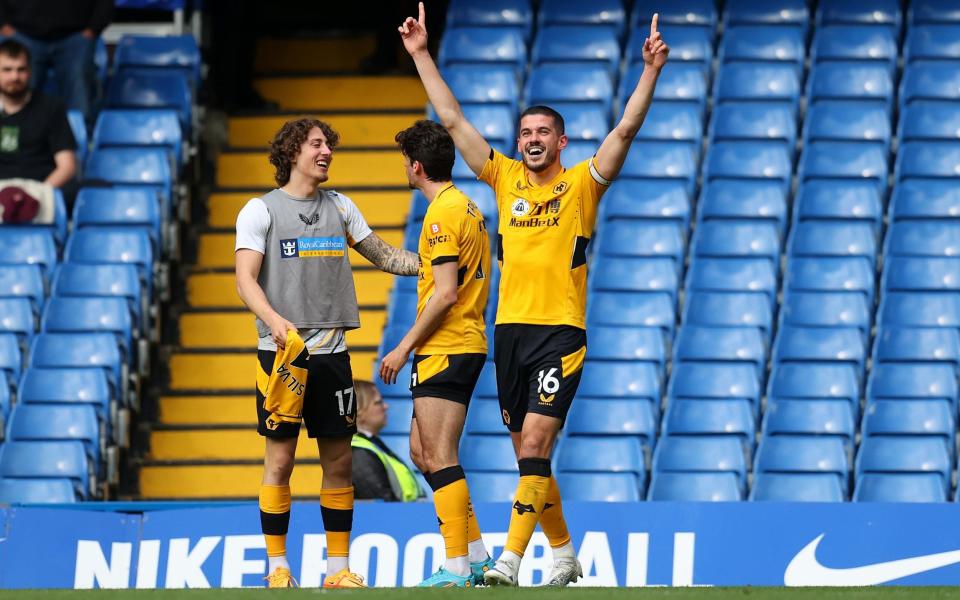 Conor Coady celebrates scoring Wolves' equaliser - Catherine Ivill/Getty Images