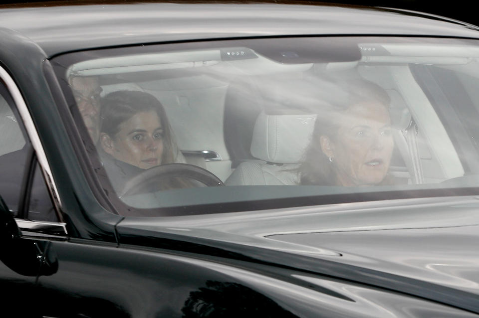 The Duke and Duchess of York and Princess Beatrice in the back (REUTERS)