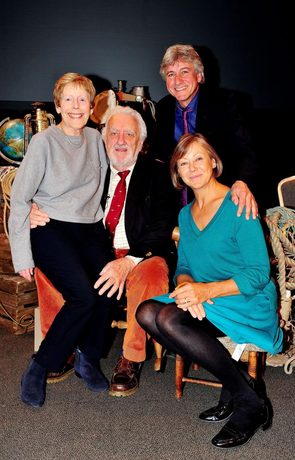 Bernard Cribbins (centre), with fellow cast members of The Railway Children (left to right) Deddie Davies, Gary Warren and Jenny Agutter, after he received the J M Barrie Award for a lifetime of unforgettable work for children on stage, film, television and record (Nicholas T Ansell/PA) (PA Wire)