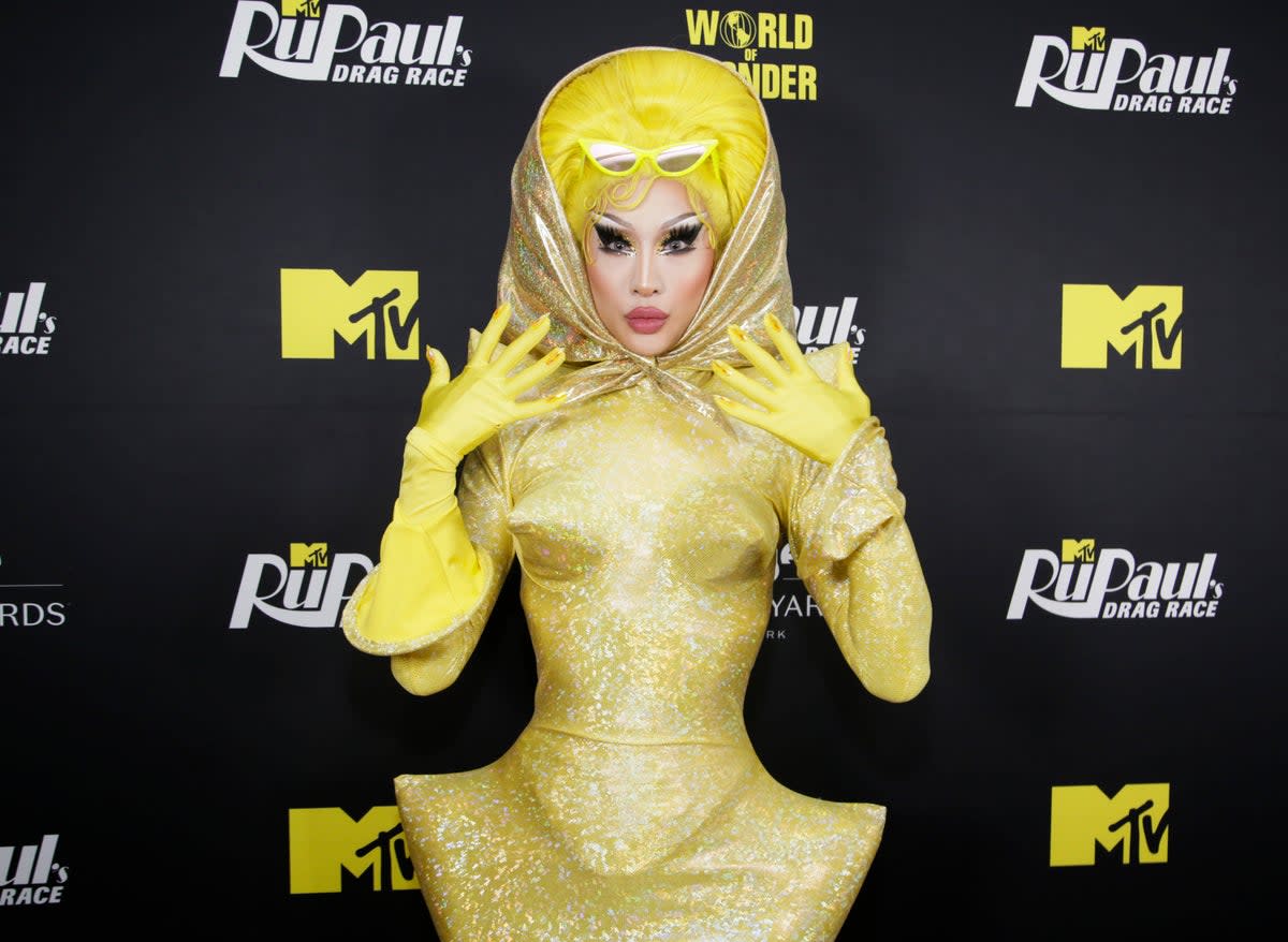 Nymphia Wind attends RuPaul’s Drag Race Season 16 finale screening event in New York City (Getty)